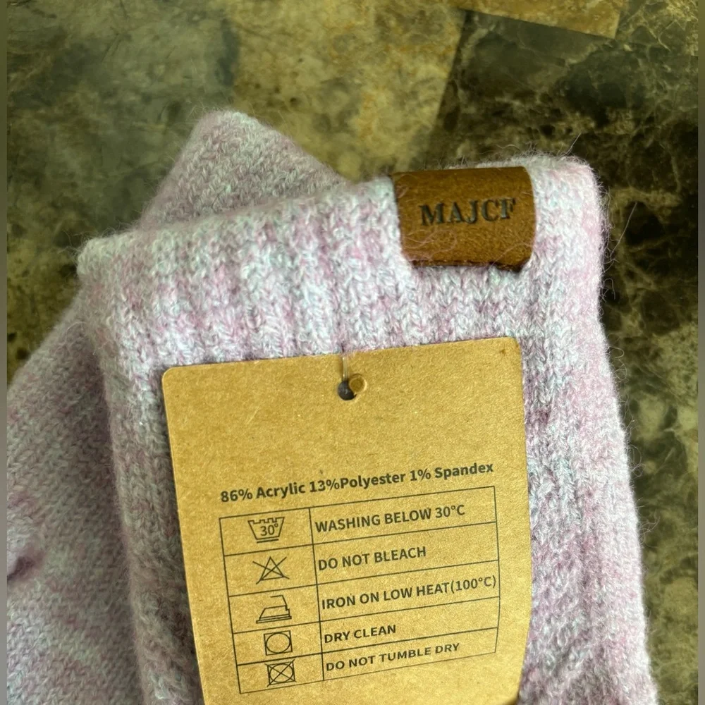 Majcf Smart Touch Gloves Multicolor Blended Yarn OS Outerwear Accessory New